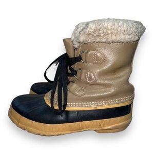 Sorel Vintage Winter Duck Boots Brown/Black Women's 8